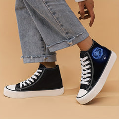 Women's High Top Sneakers Floral Pattern Lightweight Breathable Outdoor Shoes