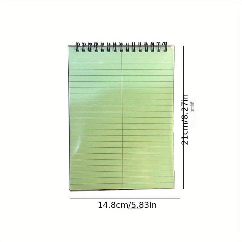 A5 Green Coil Notebook with Protective Case - 50 Sheets