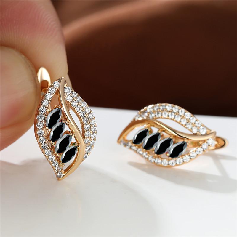 Marquise Cut Multicolor Stone Clip On Hook Earrings CZ Drop Dangle