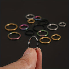 Men's Stainless Steel Closed Ring for Body Piercing