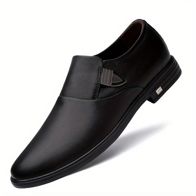 Men's Leather Slip-On Dress Shoes for Wedding Business