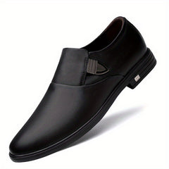 Men's Leather Slip-On Dress Shoes for Wedding Business
