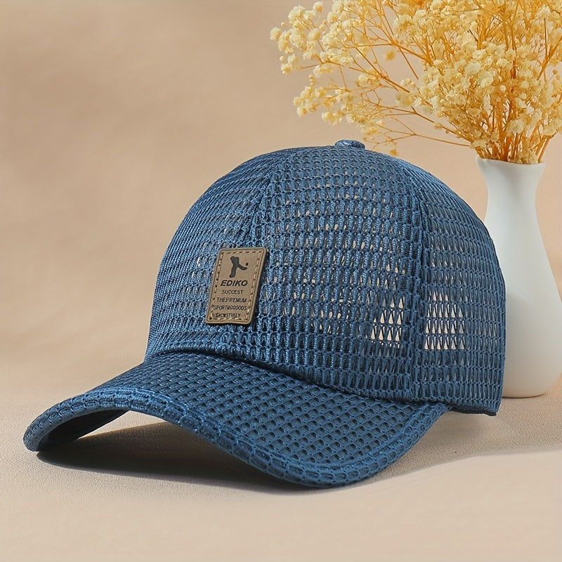 Mesh Hollow Breathable Trucker Hat Unisex Sunscreen Baseball Cap