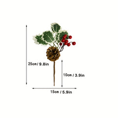 4pcs Christmas Tree Decorations Artificial Plant Branches For Home & Wedding