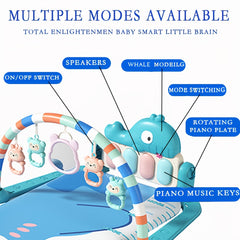 5pcs Infant Educational Game Mat Set w/ Handheld Game Mat & Music Pedal Piano
