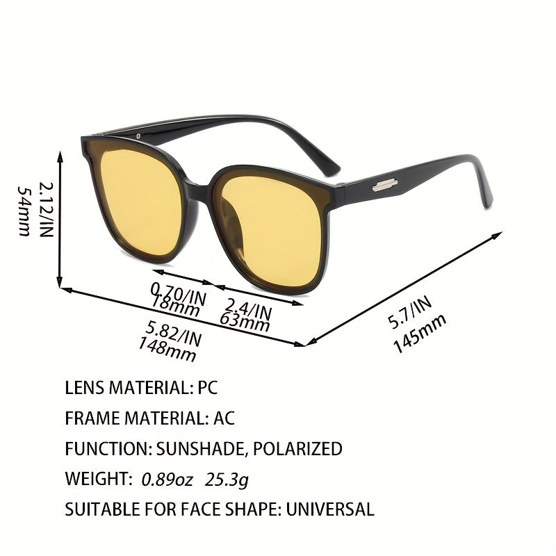 Oversized Cat Eye Sunglasses Solid Square Frame Glasses UV400