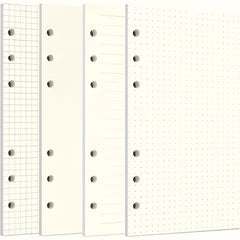 A6 Filler Paper 6 Hole Loose Leaf Paper Refillable Clip Notebook Planner Diary