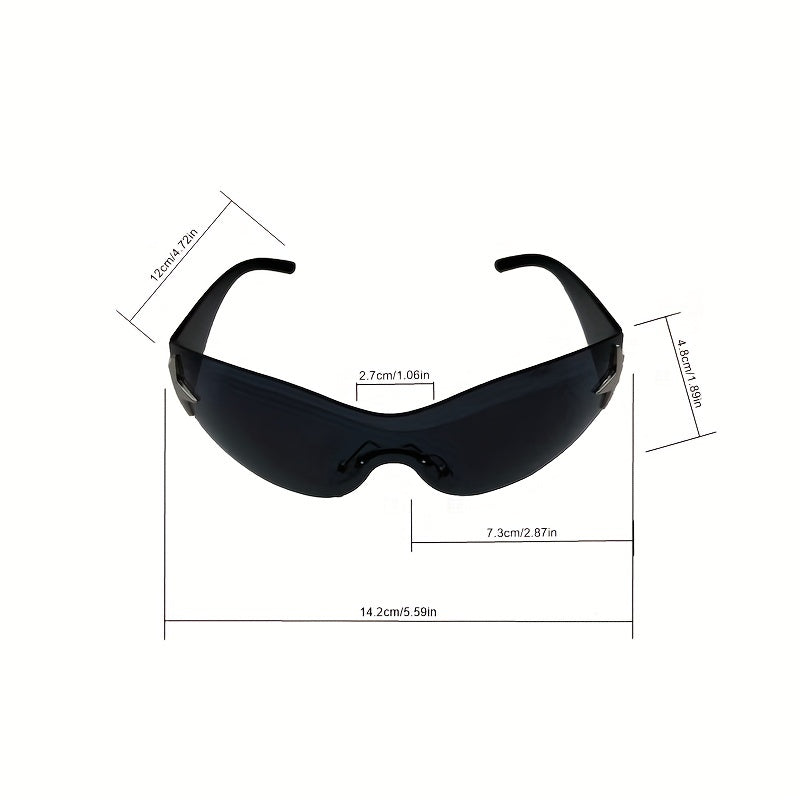 Y2K Rimless Sunglasses Star Gradient UV400