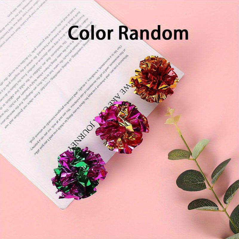 Colorful Parrot Crinkle Toys Rattle Paper Balls - Indoor Fitness Activity