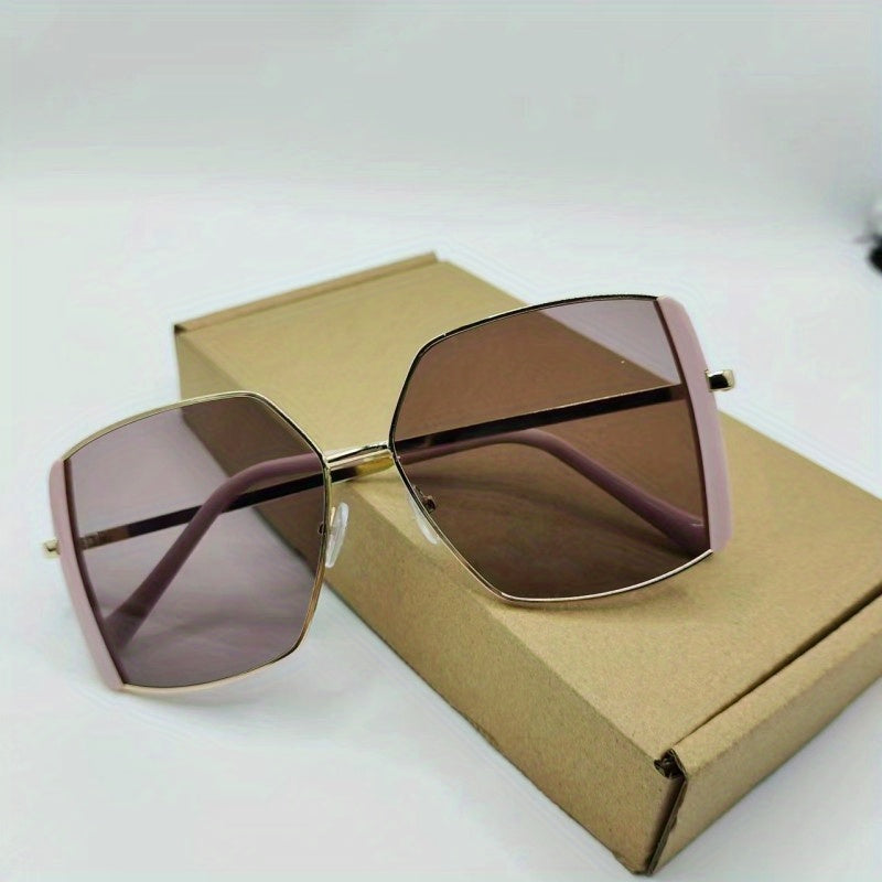 Oversized Cat Eye Sunglasses Gradient Lens Geometric Frame Shield UV400