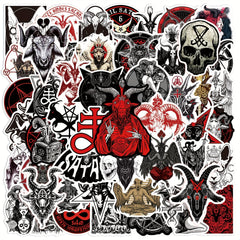 50pcs Devil Satan Graffiti Stickers For Mobile Phone Tablet Skateboard