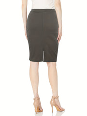 Solid Bodycon Skirt for Women