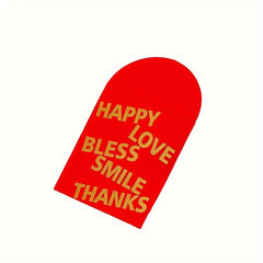 6pcs Hard Paper Red Envelopes, Golden Stamping, Lucky Money Bags