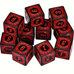 10pcs 6 Sided Square Edged Corner Numbers Acrylic Dices