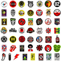 100Pcs Music Themed Waterproof Stickers for Adults & Teens
