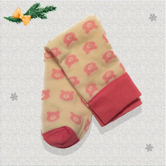 Bunny & Bear Print Mid Tube Socks Women's Stockings