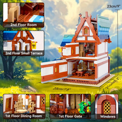 Medieval Building Blocks For Adults 1767pcs Post Station Architecture Model
