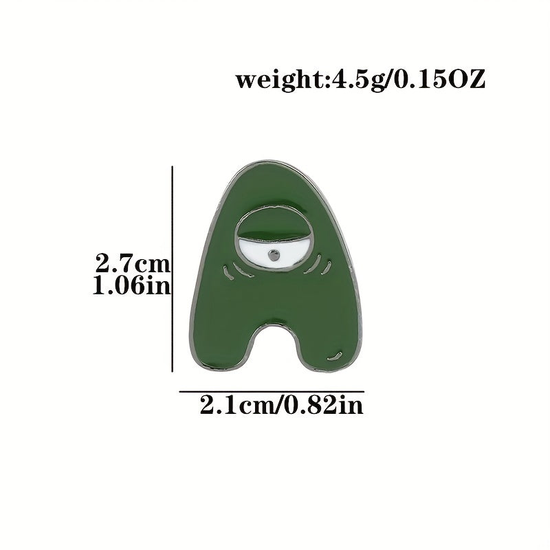 Funny Letter Enamel Pins Metal Badges Cartoon Brooches Hat Backpacks