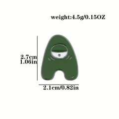 Funny Letter Enamel Pins Metal Badges Cartoon Brooches Hat Backpacks
