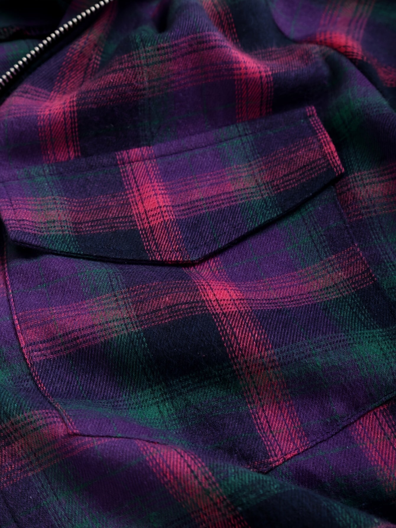  Plaid Long Sleeve Longline Shirt