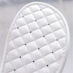 Women's Chain Decor Slide Shoes Quilted Soft Sole PVC Shoes