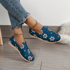 Women's Floral Slip-On Sneakers Lightweight Outdoor Shoes