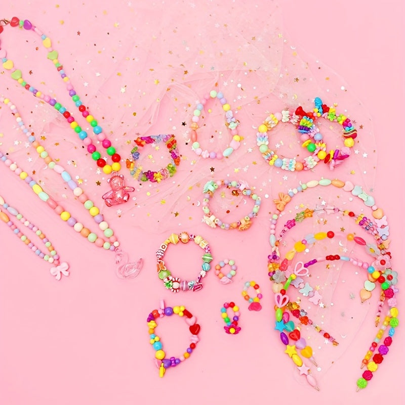 Girls DIY Bracelet Making Kit with Charms Beads & Bracelets
