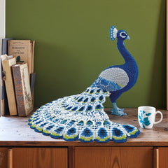 Peacock Building Blocks Model Vibrant & Feather Creative Home Decor