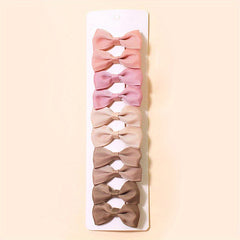 10 Pcs Grosgrain Ribbon Hair Bows Clips Colorful Hair Accessories