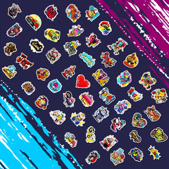 100pcs Graffiti Stickers Mixed Rock Vinyl Sticker Packs
