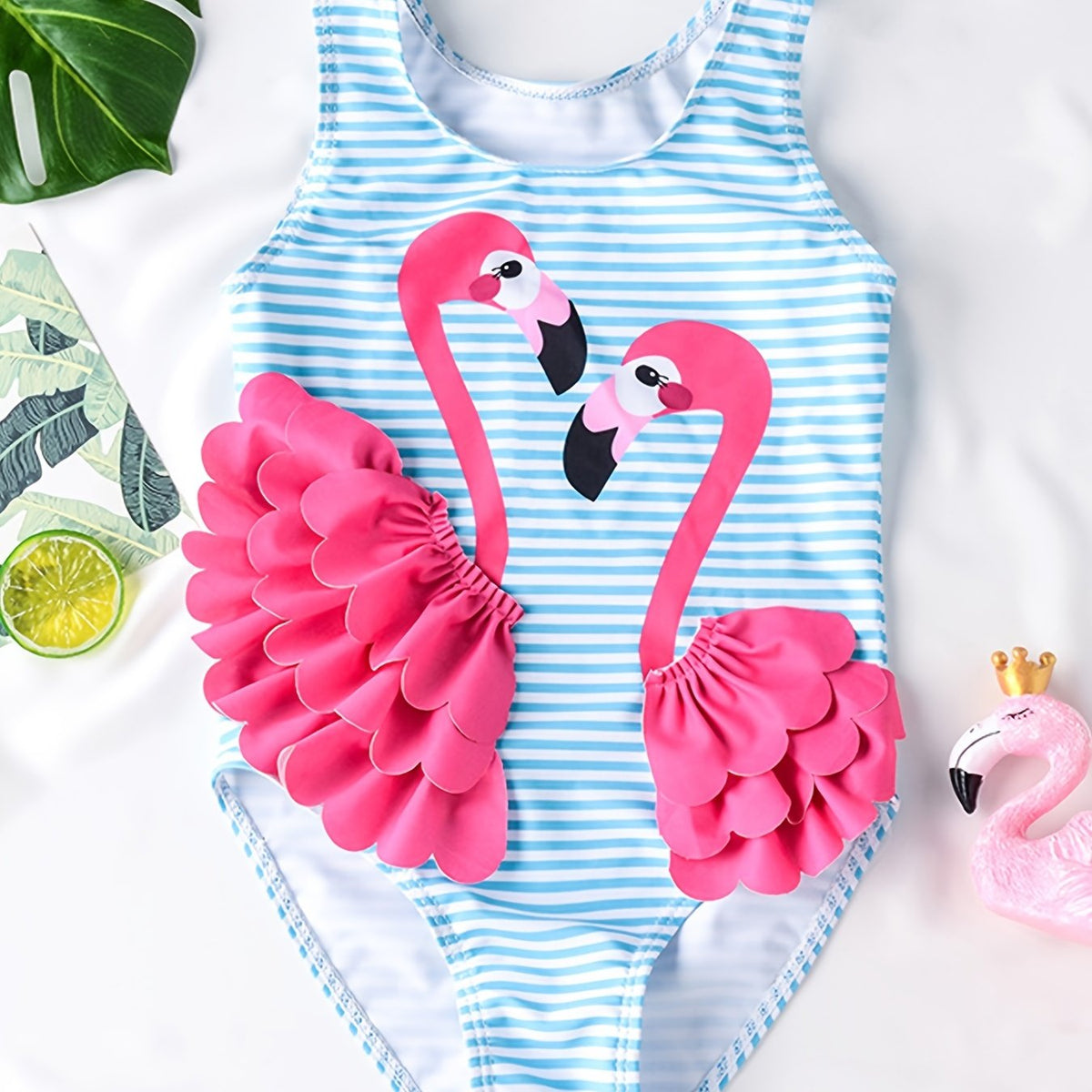 Baby Girls Flamingo Sleeveless Swimsuit