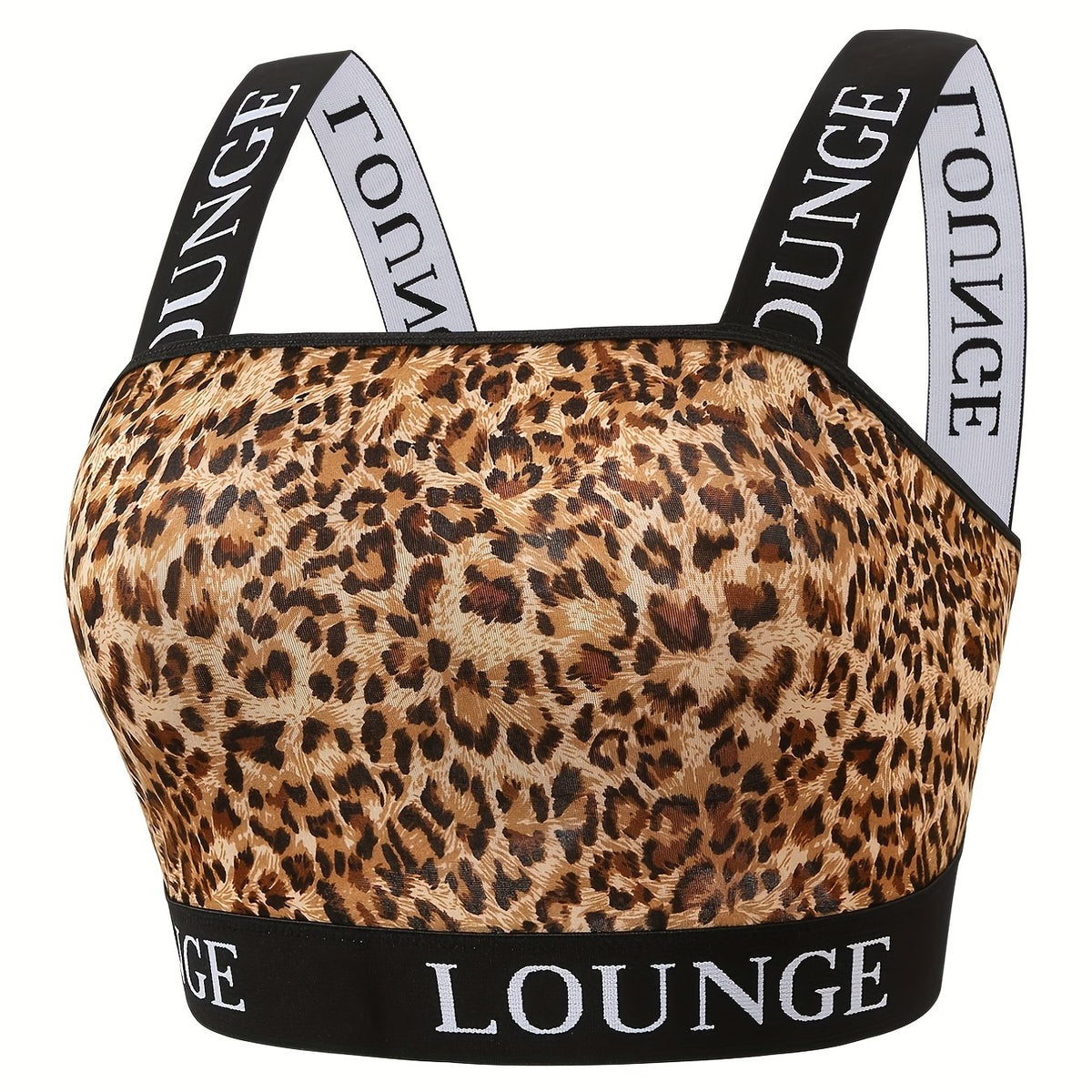  Sexy Bra Women's Plus Leopard Longline Bralette