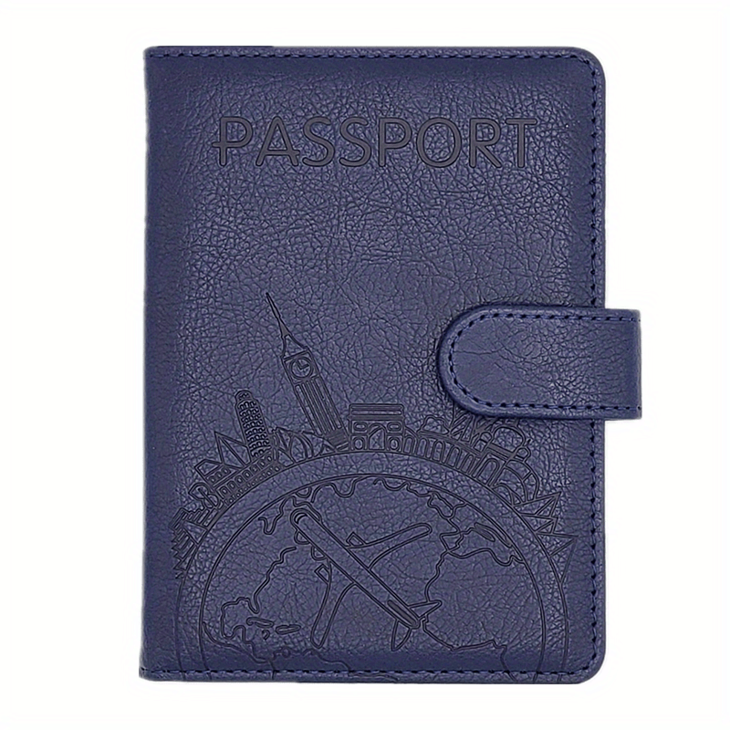 Leather Passport Holder RFID Blocking Travel Wallet