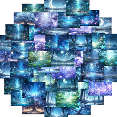 50pcs Fantasy Forest Cartoon Graffiti Stickers Waterproof PVC Game Stickers
