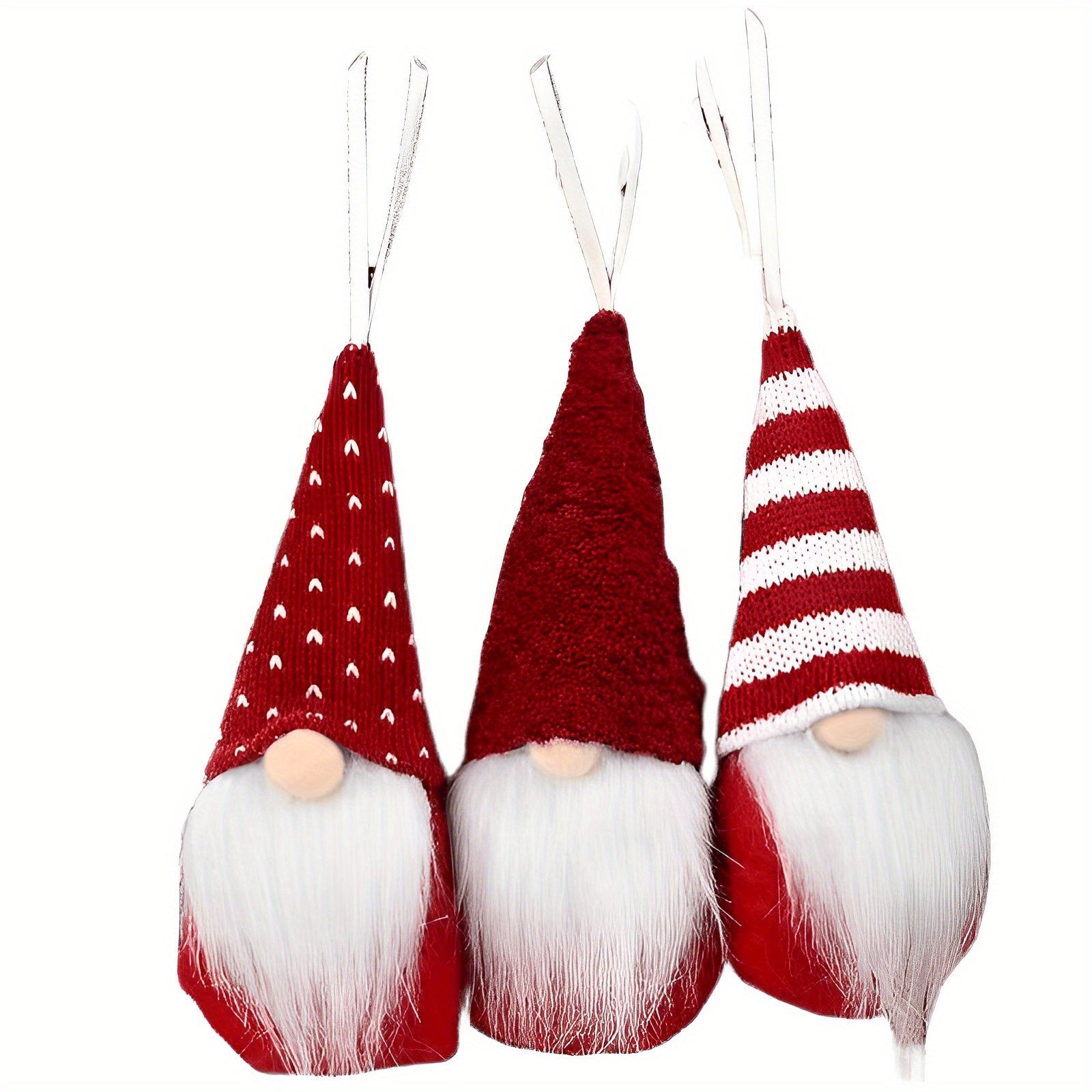 3pcs Christmas Tree Hanging Dwarf Decorations Plush Santa Claus Elf