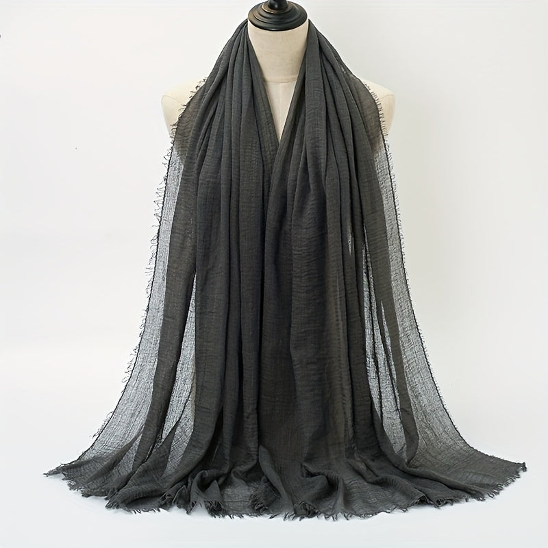 Muslim Bandana Solid Pleated Short Beard Headscarf