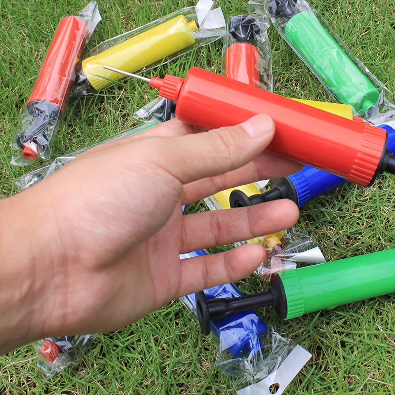 10pcs Mini Air Pump Inflator With Air Needle Portable Hand Pump