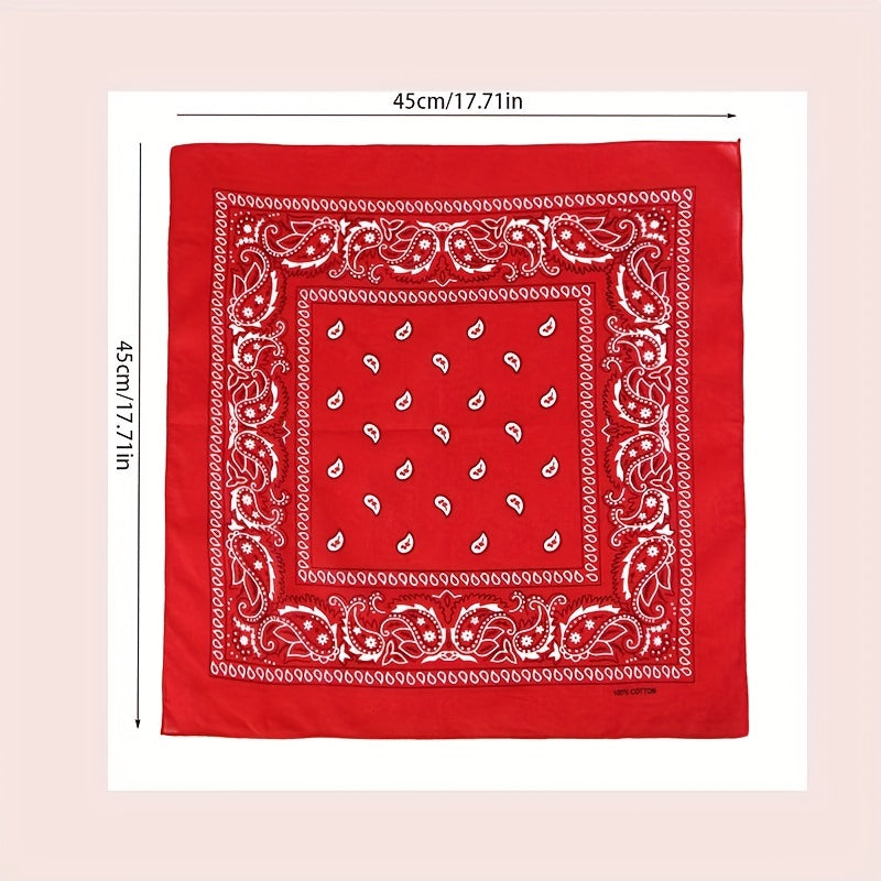 Paisley Pattern Handkerchief Small Square Scarf Bandana for Daily Decoration