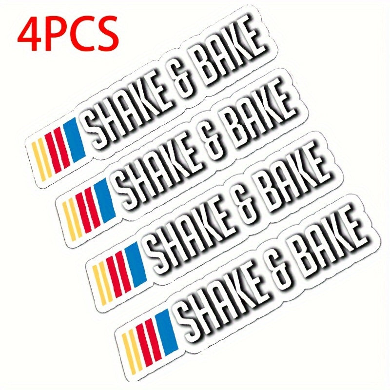4pcs Shake And Bake Car Decal Sticker Funny for Car Truck Van Dirt Bike