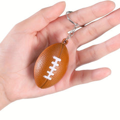Solid Sponge Rugby Keychain Backpack Pendant