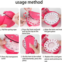 180PCS Diamond Toy Set DIY Girls Hair Styling Tool & Refill Set