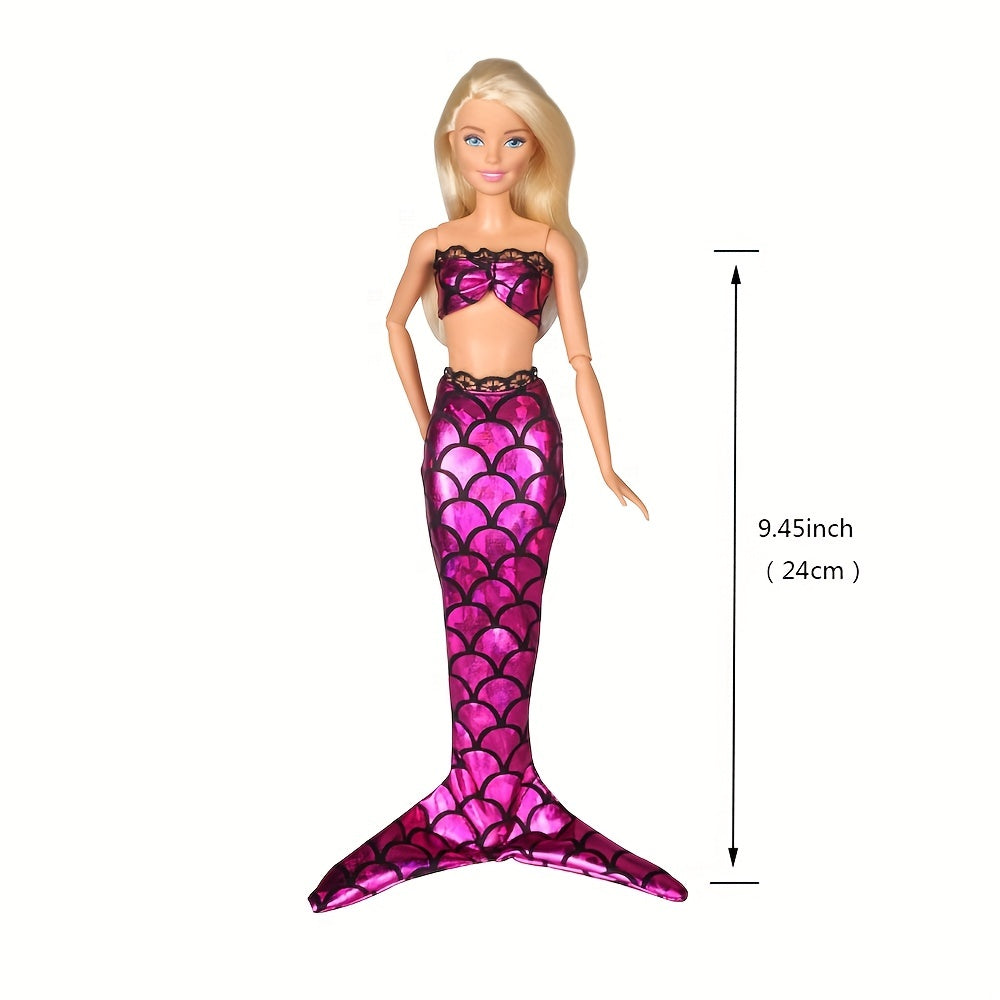 Mermaid Swimsuits Bathing Suits for Dolls - Summer Bikini Swimwear