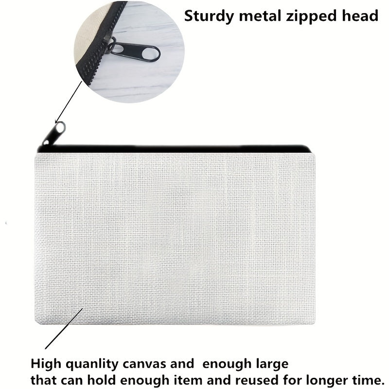 Moon Print Carry All Pouch Zipper Storage Bag Cosmetic Coin Purse