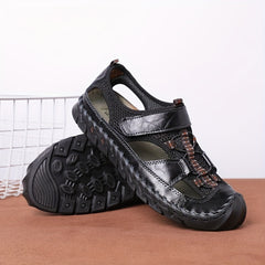 Men's Non Slip Hook And Loop Sandals Wear resistant Comfy Beach Shoes Summer