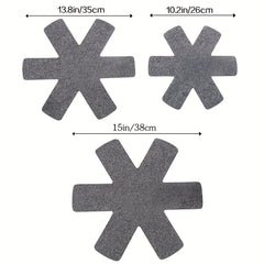 3 Pack Non Stick Pan Protector Heat Insulation Pot Holders Felt Mat Set