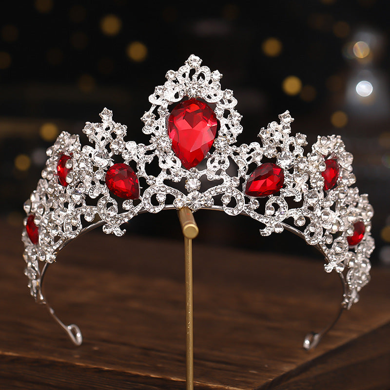 Silvery Rhinestone Bridal Crown Princess Tiara Headband