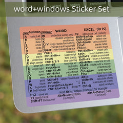 Windows Word Shortcut Sticker 2pcs Set PVC Label Decorative Sticker