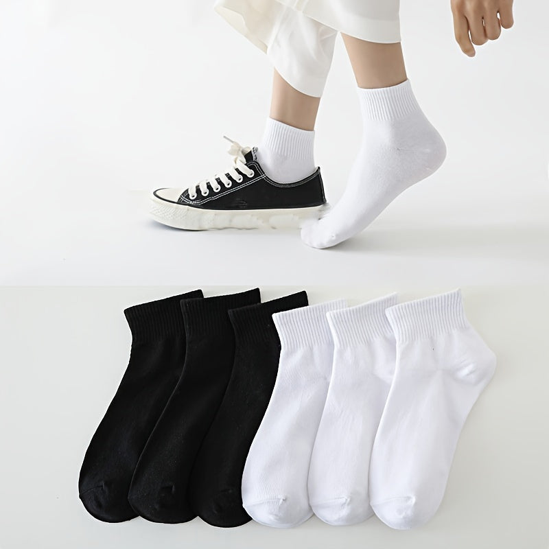 Comfy & Breathable 5 Pairs Solid Socks Women's Stockings & Hosiery