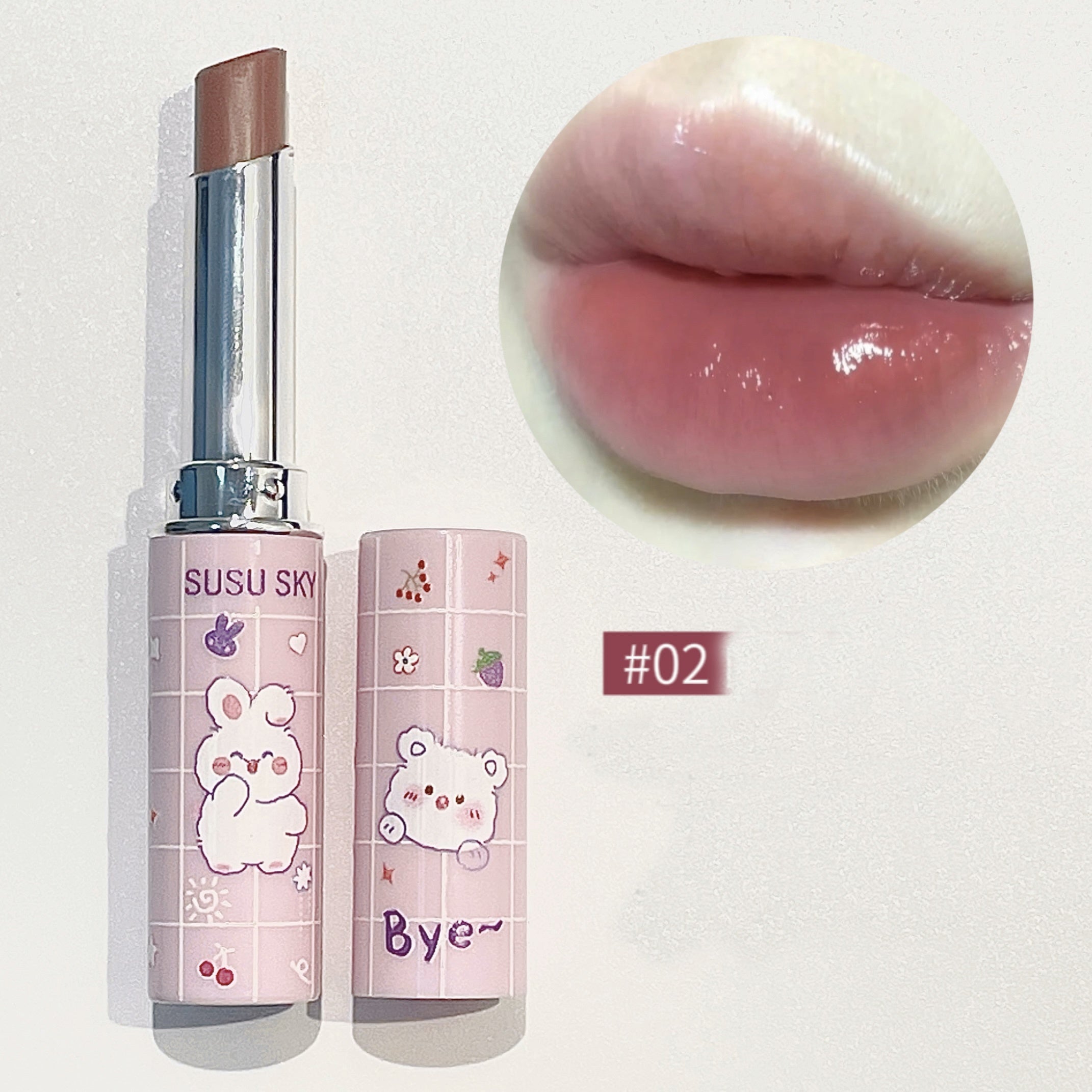 6-Color Mirror Glow Lipstick Jelly Tinted Lip Balm