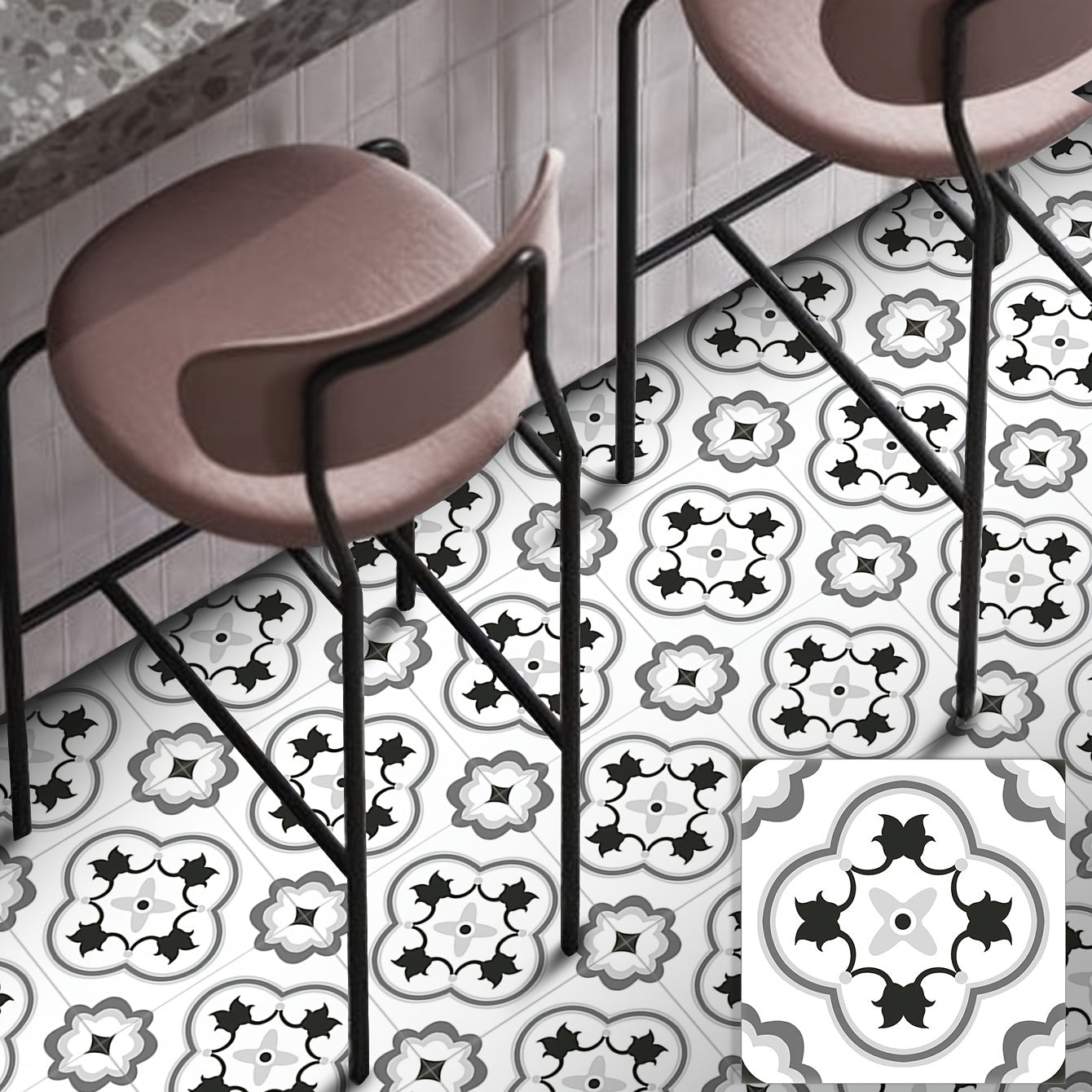9pcs Waterproof Anti Slip Tile Stickers - Transform Your Home